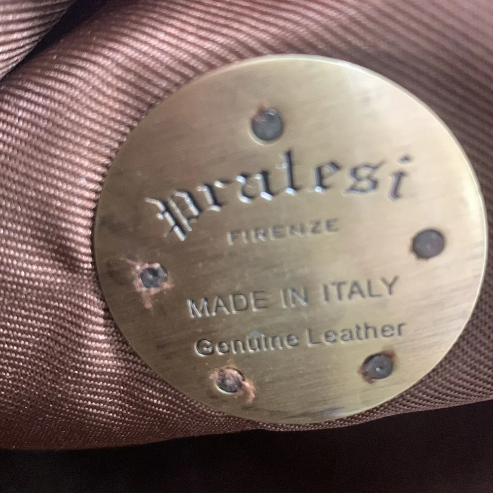 PRATESI FIRENZE Clutch Purse Genuine Leather Made in Italy - Picture 5 of 10